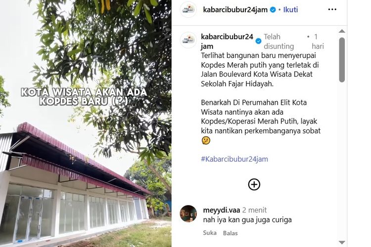 Viral, KDMP Dibangun di Tengah Perumahan Elit Kota Wisata Cibubur