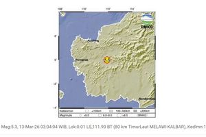 Gempa Melawi Magnitudo 5,3 dan Wilayah yang Merasakannya...