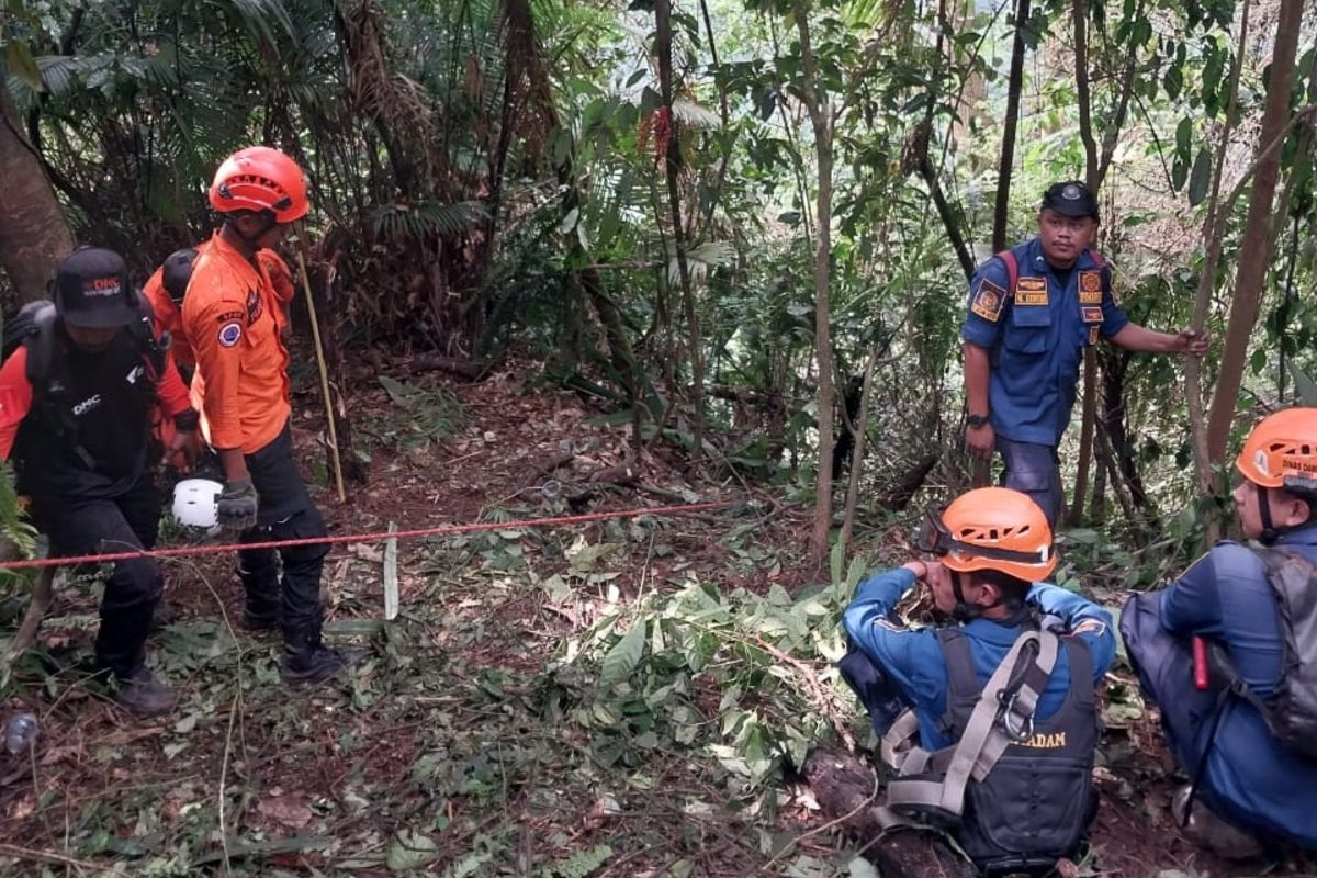 Tim SAR gabungan melakukan pencarian dan evakuasi korban di Gunung Salak, Kabupaten Bogor, Jawa Barat, Rabu (25/6/2025).
