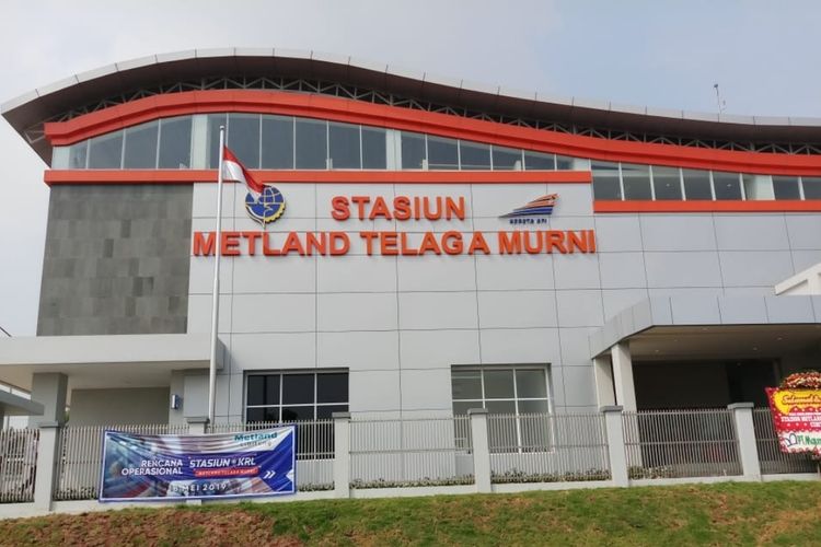 Stasiun Metland Telaga Murni, Cibitung, Kabupaten Bekasi, Kamis (20/6/2019).