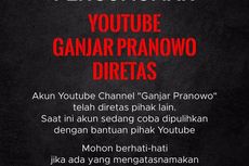 Channel YouTube Ganjar Pranowo Diretas