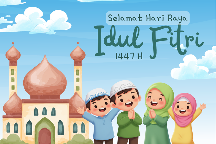 Ilustrasi Idul Fitri 1447 H / Lebaran 2026. Khutbah Idul Fitri Bahasa Sunda yang menyentuh hati.