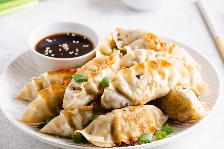 ilustrasi gyoza. 