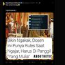 Viral, Unggahan Chat Dosen Minta Dipanggil 
