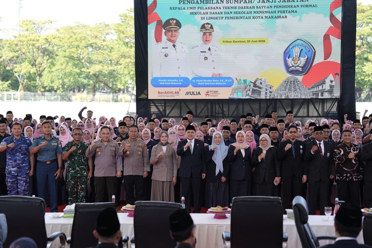 Pelantikan 369 Kepala Sekolah, soal SPMB 2026, dan Pesan Wali Kota Makassar