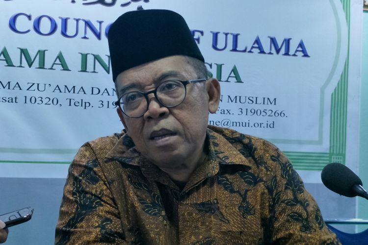 Ketua MUI Bidang Informasi dan Komunikasi Masduki Baidlowi ketika ditemui di Kantor MUI Jakarta, Selasa (15/5/2018).