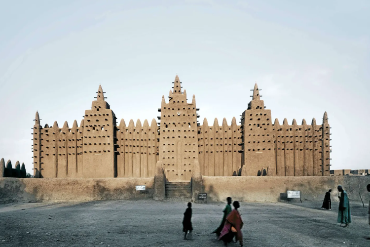 Masjid Agung Djenne di Mali, Afrika Barat