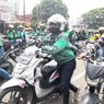 Mogok Massal Tolak Kenaikan Harga BBM, Driver Ojol di Serang Gelar Aksi Tuntun Motor