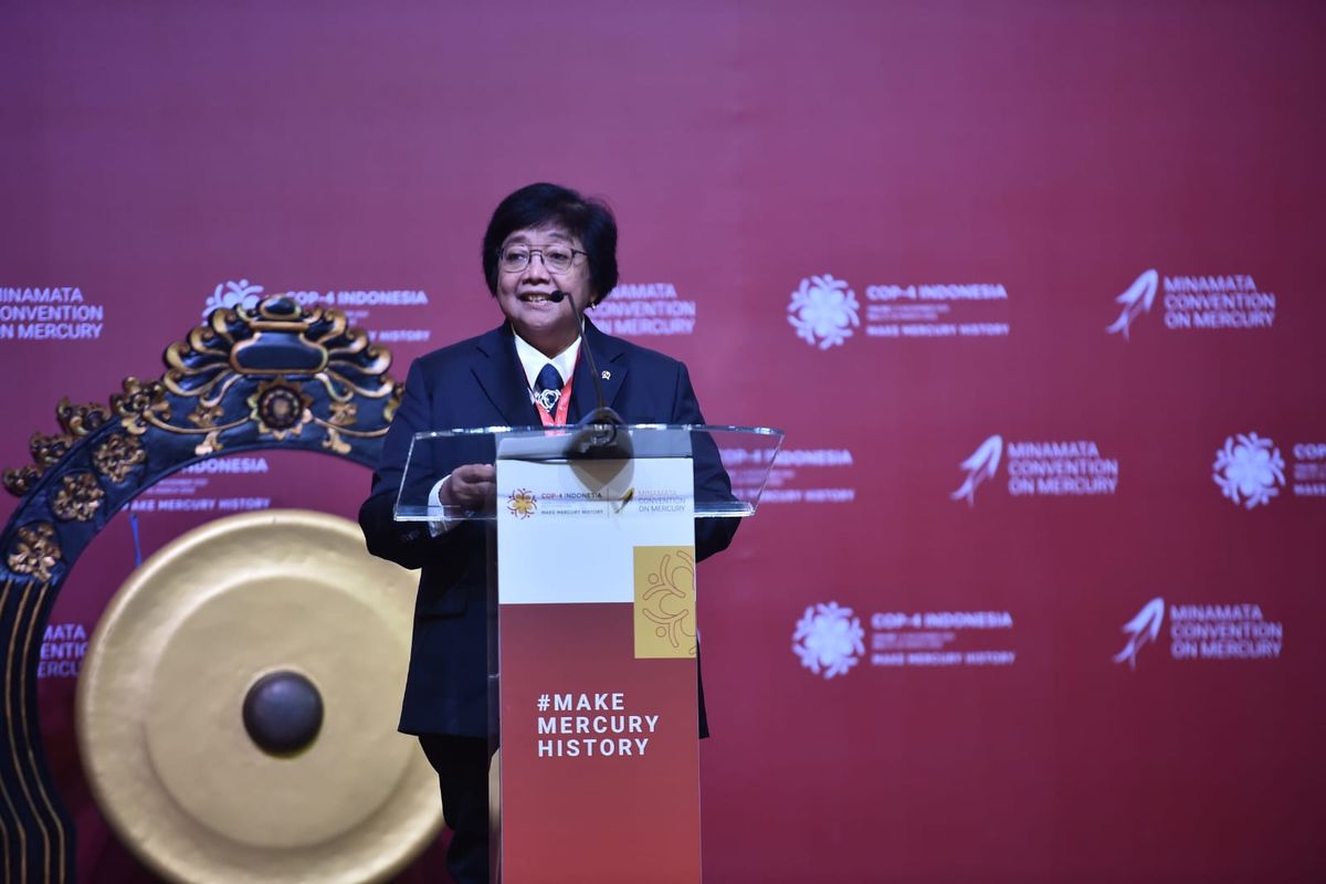 Menteri Lingkungan Hidup dan Kehutanan (LHK) Siti Nurbaya dalam Konvensi Minamata