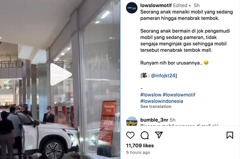 Lagi Pameran, Mobil Listrik Meluncur Tabrak Tembok Mal Lantaran Bocah