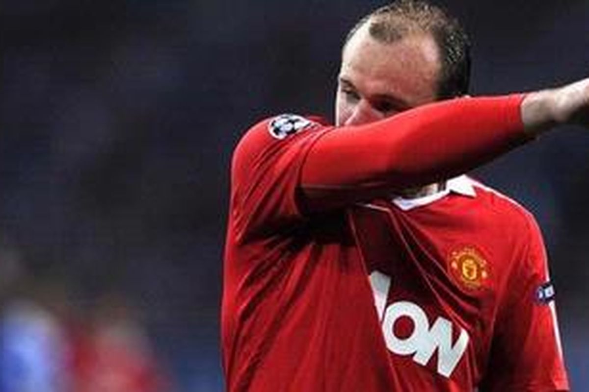 Penyerang Manchester United, Wayne Rooney 