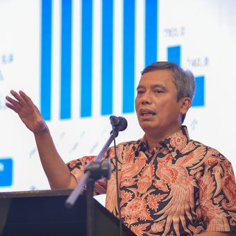 Direktur Utama PT Bank Tabungan Negara (Persero) Tbk Nixon LP Napitupulu dalam media gathering BTN di Bandung, Jawa Barat, Jumat (19/9/2025).