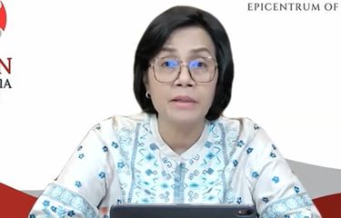 Menteri Keuangan Sri Mulyani Indrawati yang merupakan Ketua Panitia Seleksi Pemilihan Calon Anggta Dewan Komisioner Otoritas Jasa Keuangan periode 2023-2028 