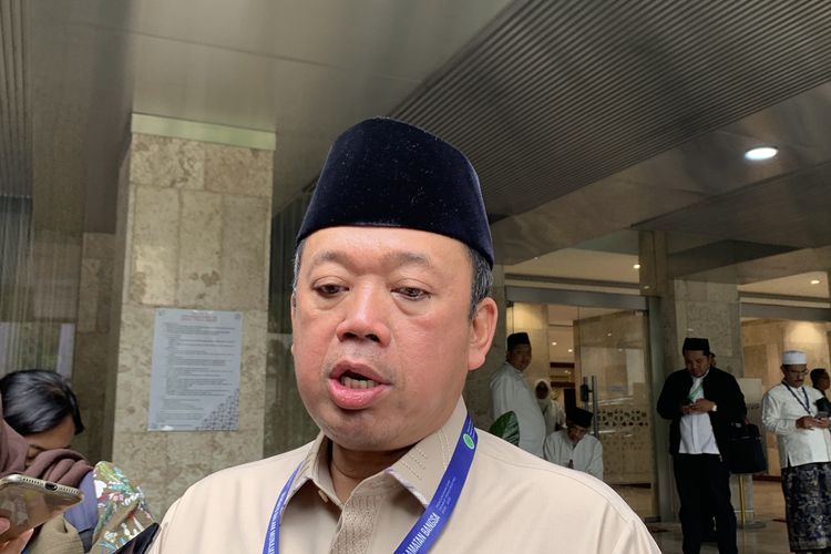 Ketua Bidang Penanggulangan Bencana Majelis Ulama Indonesia (MUI) Nusron Wahid saat ditemui di Masjid Istiqlal, Jakarta Pusat, Sabtu (7/2/2026).