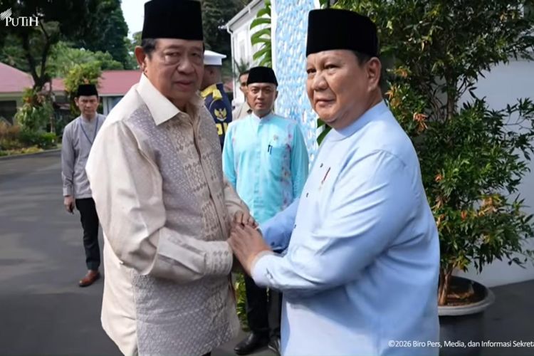 SBY Hadiri Halalbihalal di Istana, Disambut Langsung Prabowo