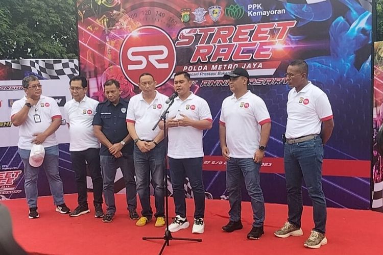 Kapolda Metro Jaya, Irjen Pol Fadil Imran saat sambutan pembukaan Street Race di Kemayoran, Jakarta Pusat pada Sabtu (28/1/2023).