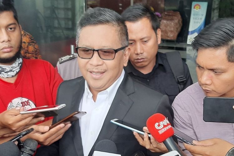 Sekretaris Jenderal PDI Perjuangan Hasto Kristiyanto di Gedung Merah Putih KPK, Rabu (26/2/2020).