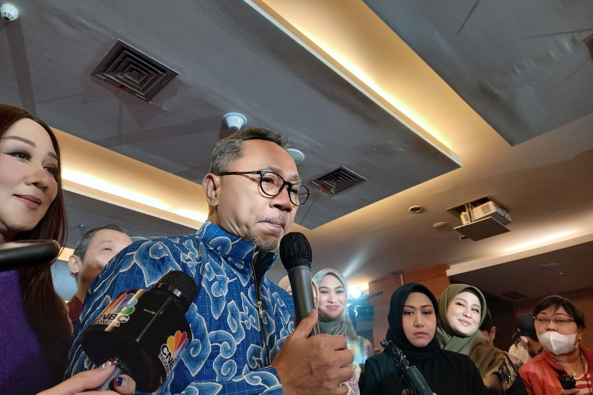 Menteri Perdagangan Zulkifli Hasan di Auditorium Kemendag, Jakarta, Selasa (31/1/2023).