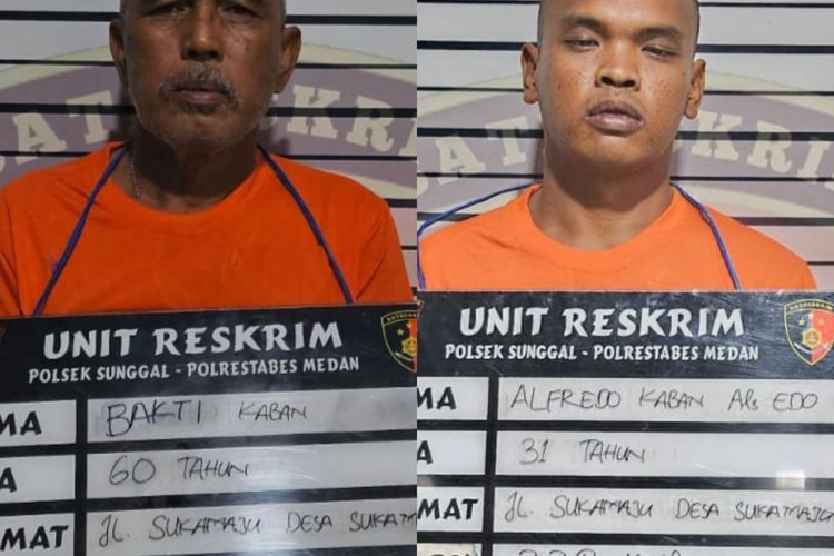 - Seorang pria bernama Bakti Kaban (60) dan anaknya, Alfredo Kaban (31) ditangkap polisi karena membunuh tetangganya, Matius Ginting  (44), di Kabupaten Deli Serdang, Sumatera Utara. Keduanya ditahan di Polsek Sunggal pada Sabtu (4/1/2025). 