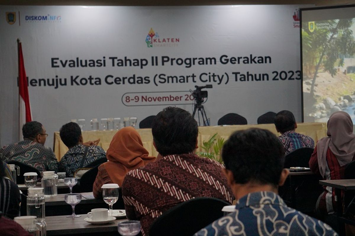 Kegiatan evaluasi Smart City tahap II 2023 yang diikuti Pemkab Klaten.