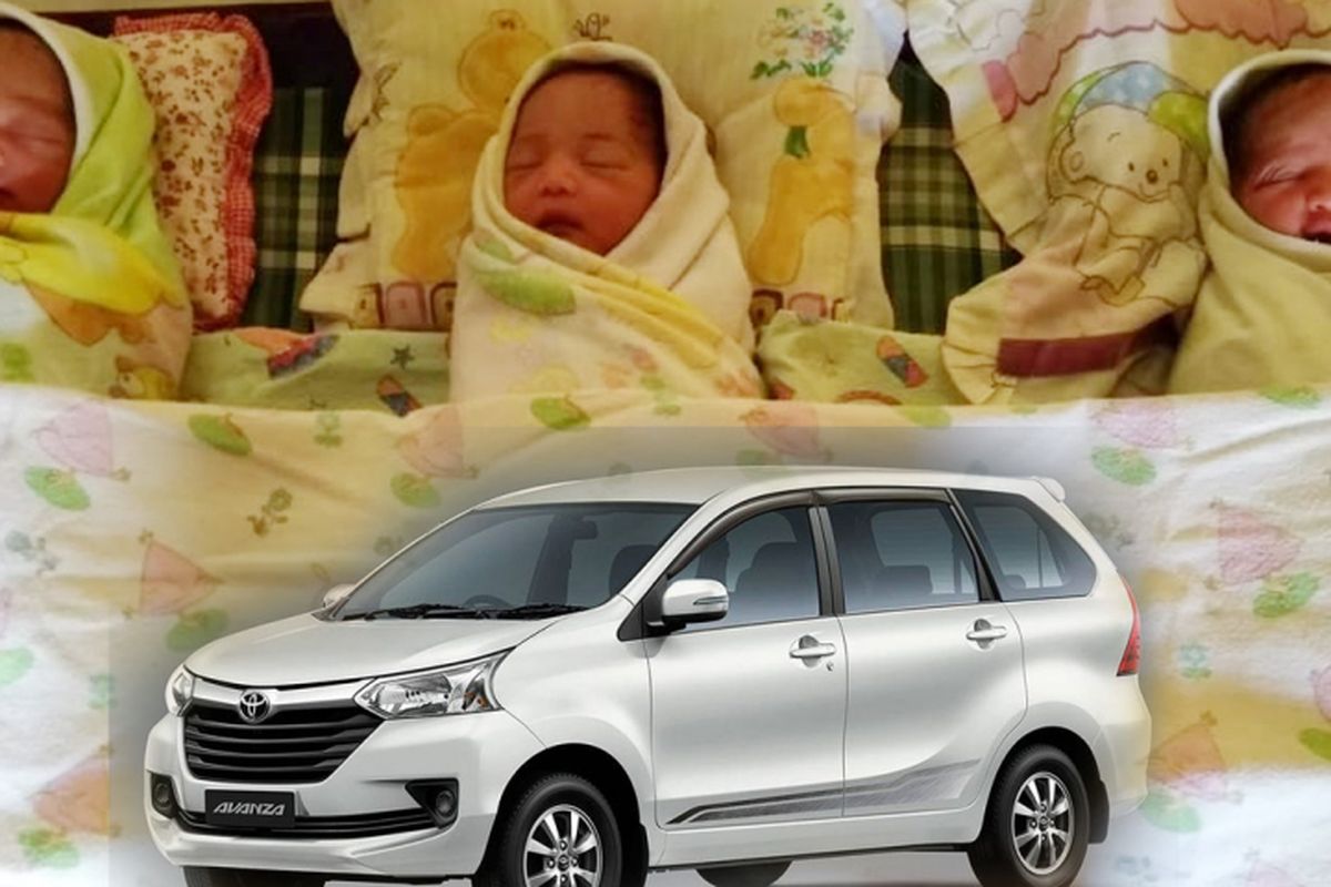 Bayi kembar tiga bernama Avanza 