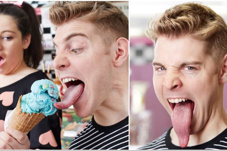 Pria dengan lidah terpanjang di dunia, Nick Stoeberl,