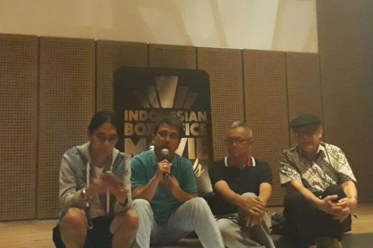 Para juri Indonesian Box Office Movie Awards memberi keterangan pers di Galeri Indonesia Kaya, Grand Indonesia, Jakarta, Kamis (9/3/2017).