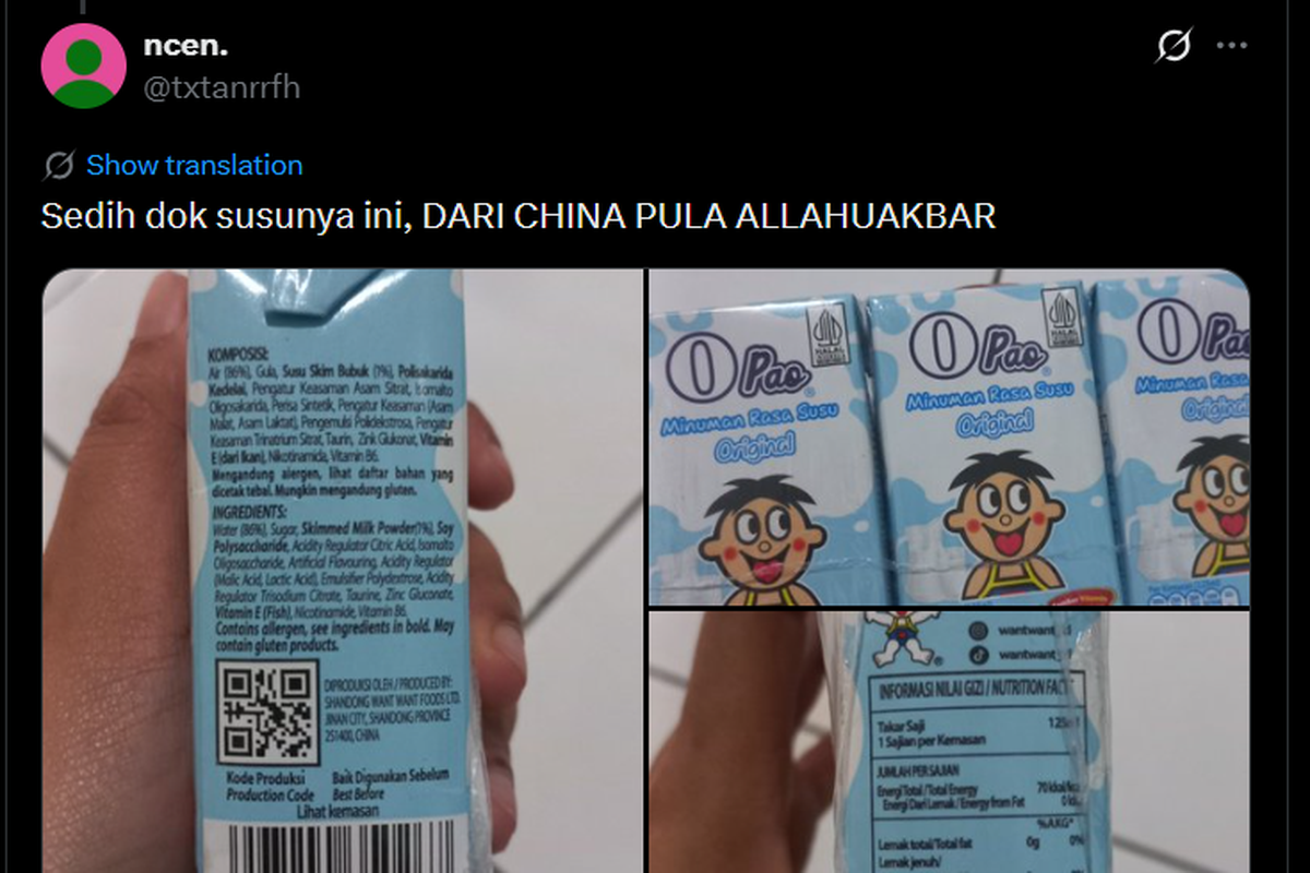 Beredar Narasi Ada Minuman Rasa Susu Produk China di Menu MBG, Ini Kata BGN