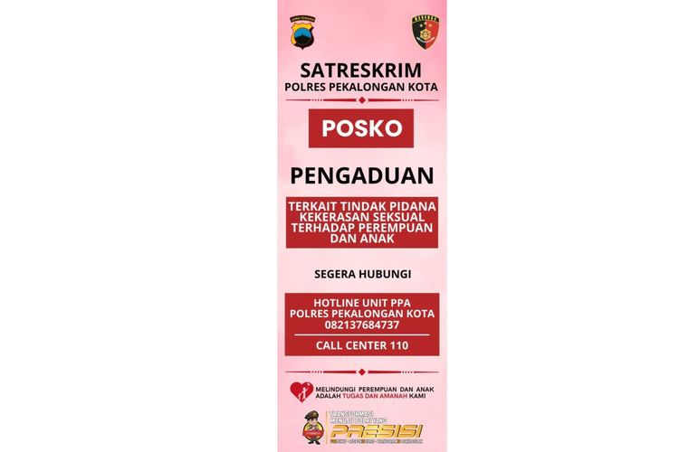 Hotline Posko Pengaduan untuk Kekerasan Seksual di Pekalongan dan Jawa Tengah