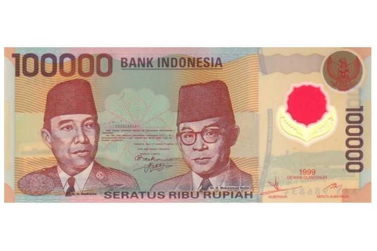 Pecahan uang 100.000 pada tahun 1999