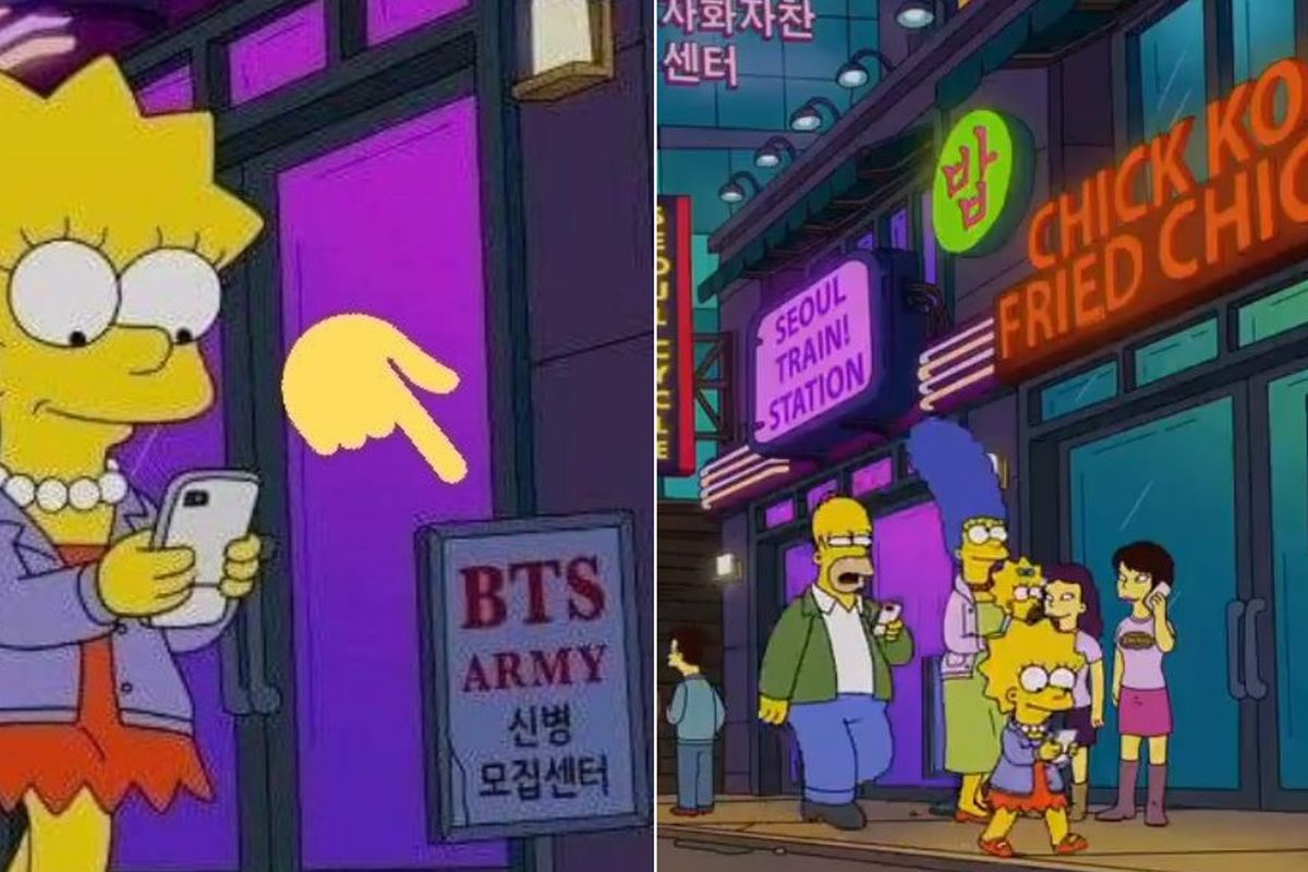 Nama BTS dan fandom mereka, ARMY, muncul dalam salah satu episode seri animasi The Simpsons.