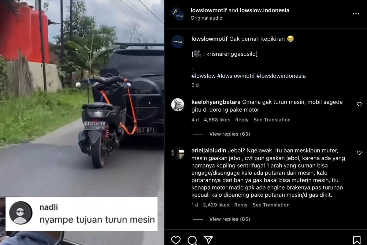 Video Yamaha NMAX diderek pakai mobil