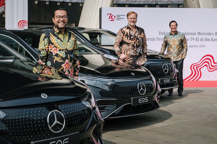 Mercedes-Benz Indonesia mengirimkan 16 unit mobil listrik untuk perayaan upacara HUT RI yang ke-79 di IKN