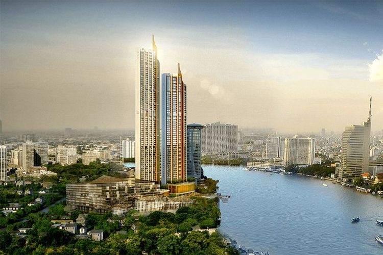 Magnolias Waterfront Residences Iconsiam, supertall tertinggi di Bangkok yang memilii ketinggian 318 meter. 