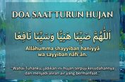 Doa Saat Hujan yang Diajarkan Rasulullah, Lengkap Arab, Latin, dan Artinya