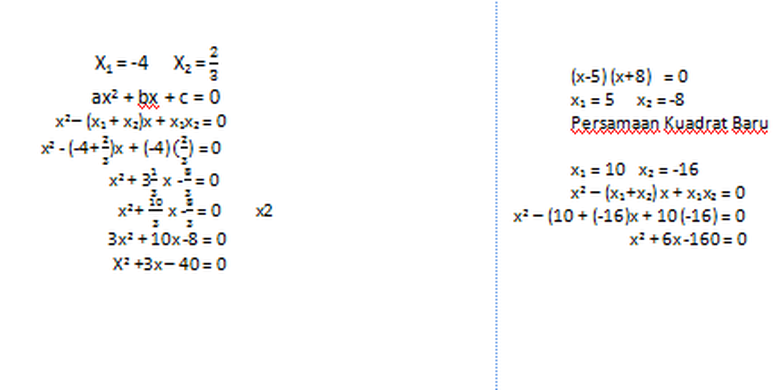 Tentukan Persamaan Kuadrat Baru Jawaban Soal Tvri 15 September Smp