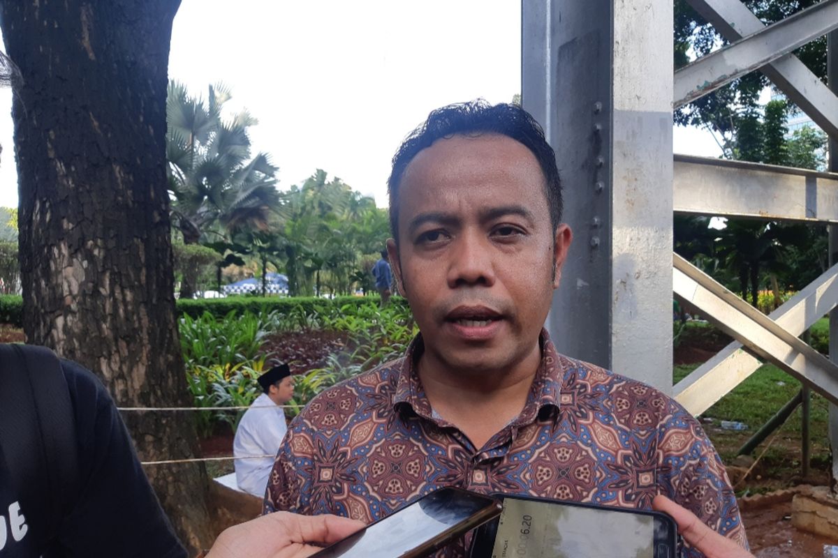 Komisioner KPAI Jasra Putra di Silang Monas, Jalan Medan Merdeka Barat, Jakarta Pusat, Jumat (21/2/2020)