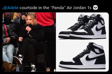 Nonton Laga NBA, Adele Pakai Air Jordan 1