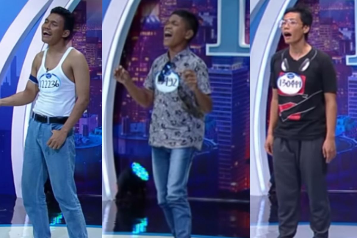 Tiga Kontestan Indonesian Idol X.