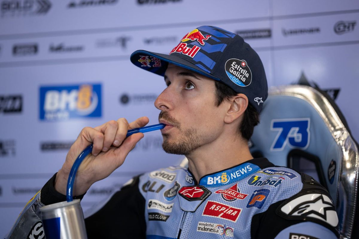 Alex Marquez saat berlaga pada MotoGP Inggris 2025