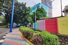 Selesai Ditata, Dinding Pembatas Trotoar di Mega Kuningan Akan Digambar Mural