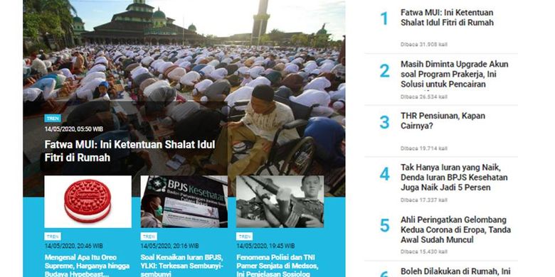 Muhammadiyah Jika Indonesia Belum Bebas Covid 19 Sebaiknya Shalat Idul Fitri Di Lapangan Ditiadakan Halaman All Kompas 