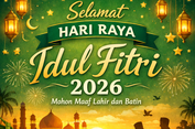 50 Ucapan Hari Raya Idul Fitri 2026 yang Menyentuh Hati, Cocok Dibagikan ke WhatsApp dan Media Sosial