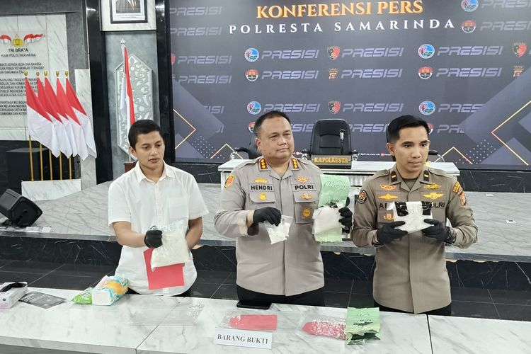 Berawal dari Penyamaran, Polresta Samarinda Ciduk 3 Tersangka dan Temukan 2 Kg Sabu