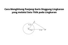 Cara Menghitung Panjang Garis Singgung Lingkaran yang melalui Satu Titik pada Lingkaran