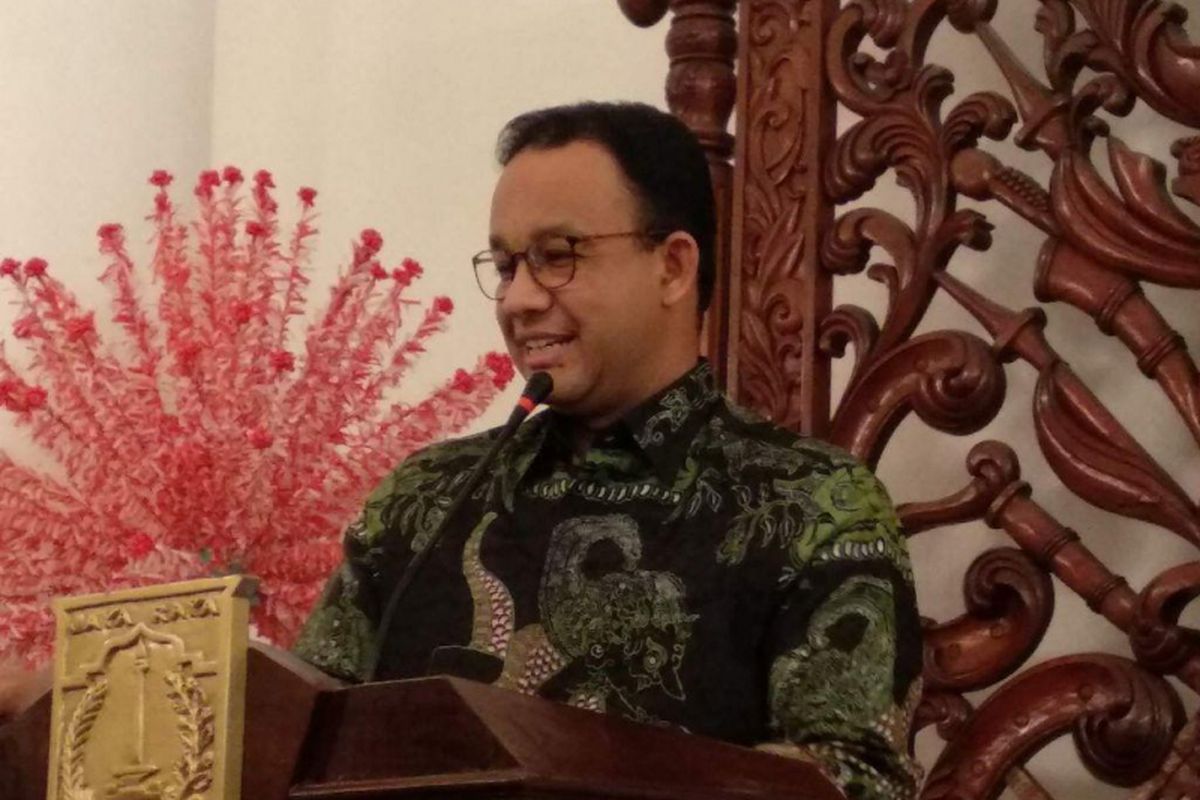 Gubernur DKI Jakarta Anies Baswedan di Balai Kota, Jumat (7/12/2018).