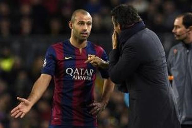 Gelandang Barcelona, Javier Mascherano.