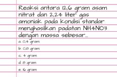 Menghitung Reaksi antara Asam Nitrat dan Gas Amonia