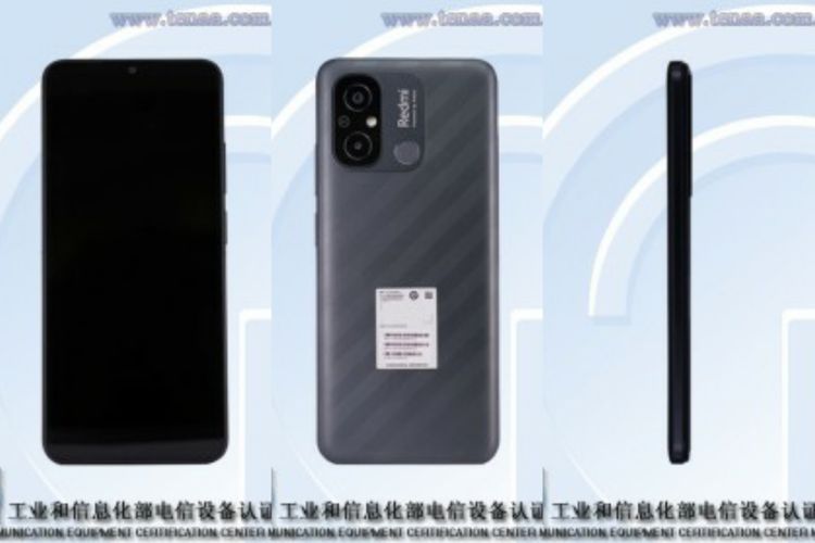 Bocoran desain Redmi 11A dari situs sertifikasi China TENAA.