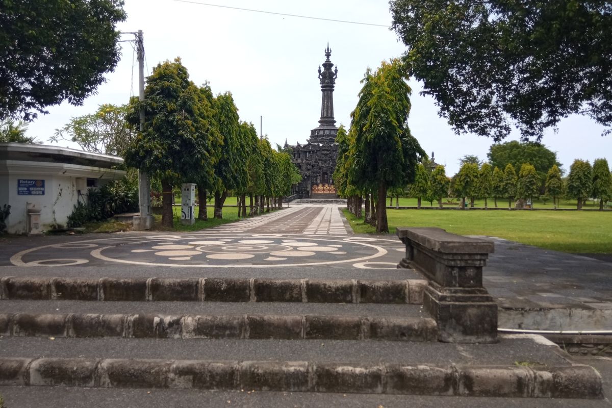 Situasi Lapangan Niti Mandala Renon, Denpasar, Bali, pada Senin (22/3/2021). 